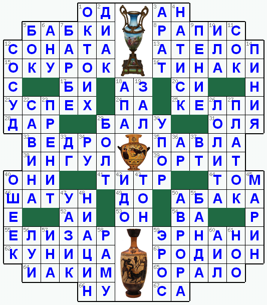 Распечатать кроссворд