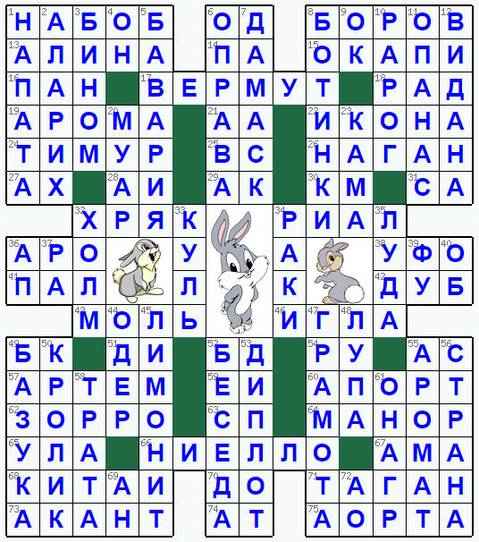 Распечатать кроссворд