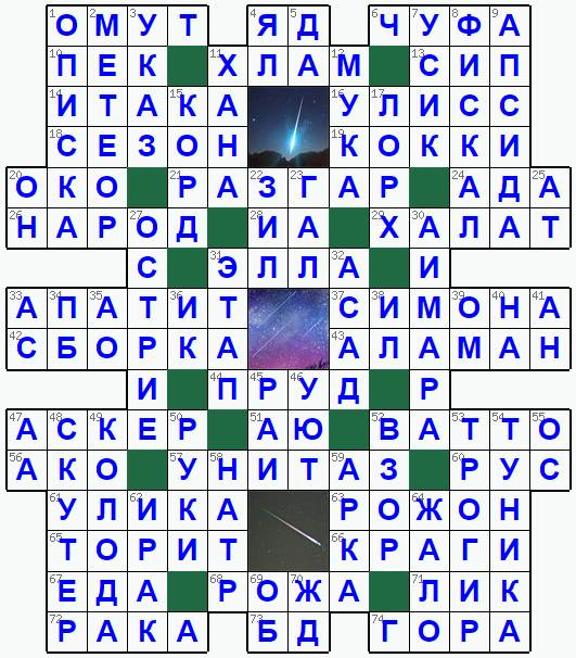 Распечатать кроссворд
