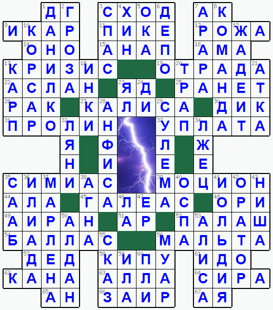 Распечатать кроссворд