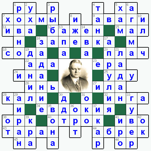 Распечатать кроссворд