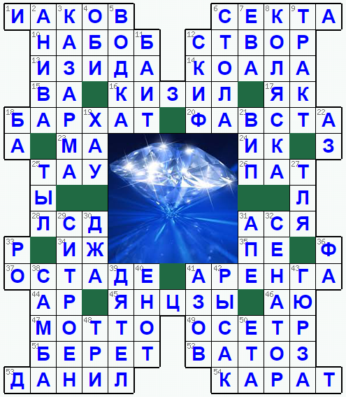 Распечатать кроссворд