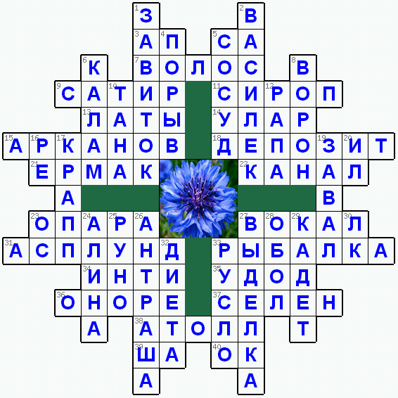 Распечатать кроссворд
