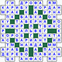 ответы на кроссворд