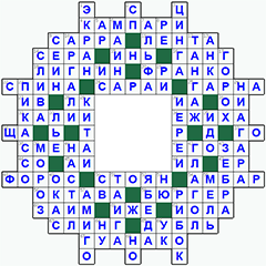 ответы на кроссворд