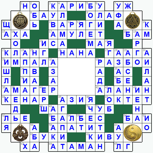 Распечатать кроссворд
