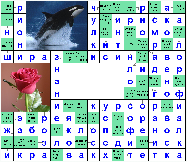 Распечатать сканворд