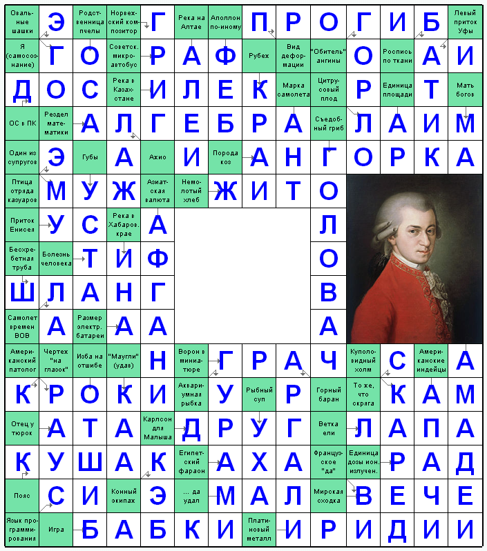 Распечатать сканворд