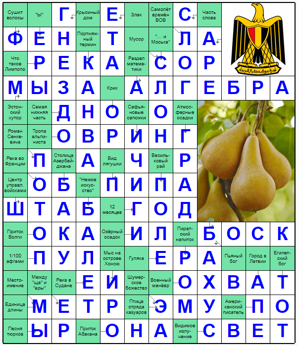 Распечатать сканворд