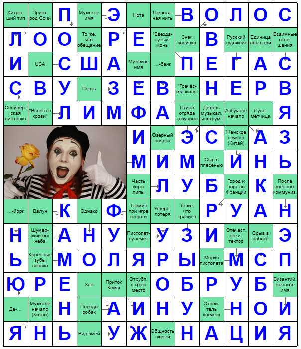 Распечатать сканворд