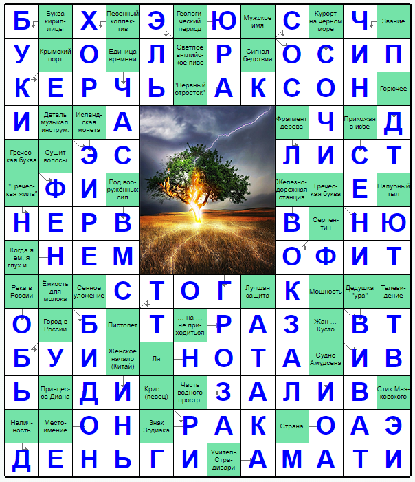 Распечатать сканворд