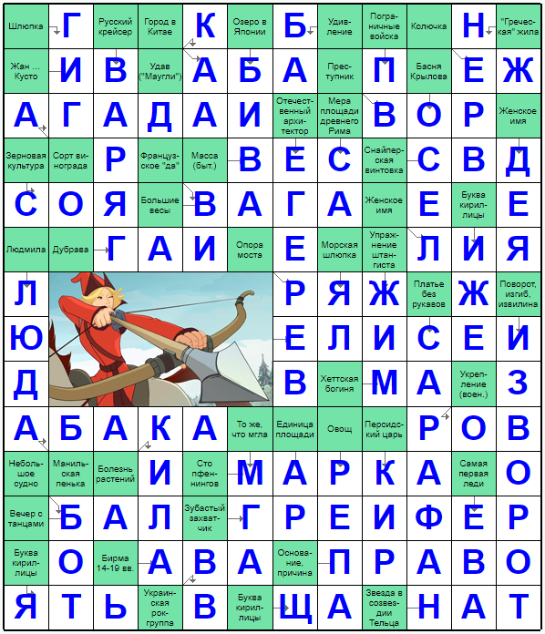 Распечатать сканворд