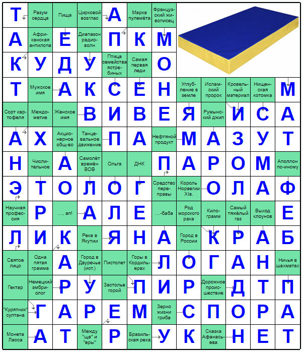 Распечатать сканворд