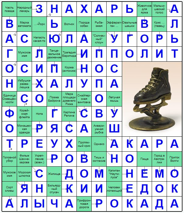 Распечатать сканворд