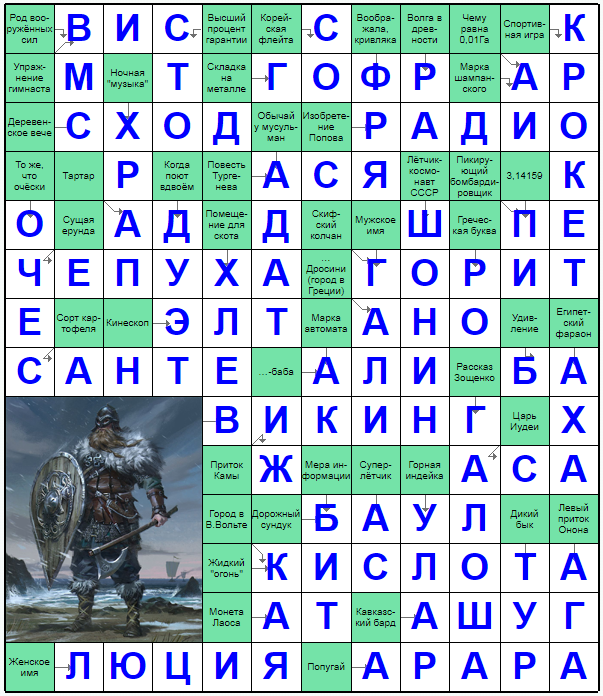 Распечатать сканворд