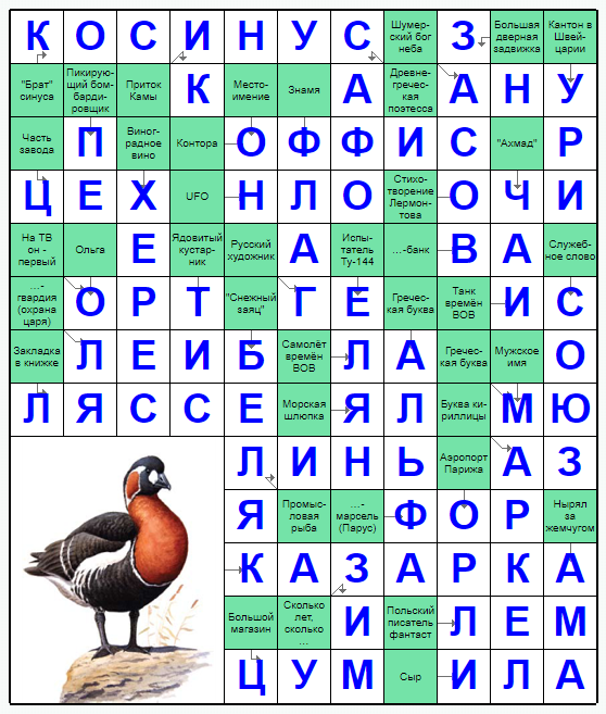 Распечатать сканворд