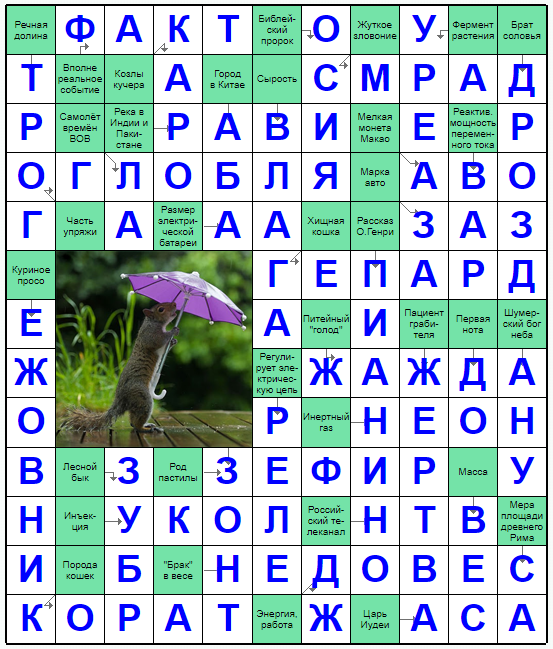 Распечатать сканворд