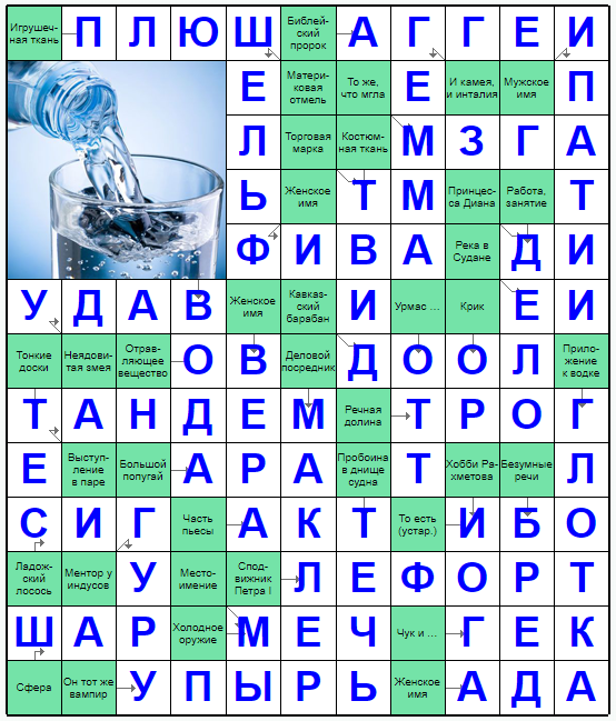 Распечатать сканворд
