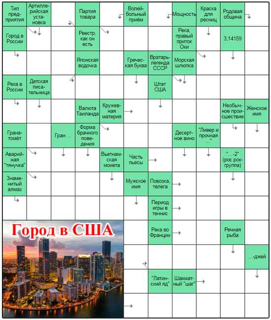 Распечатать сканворд
