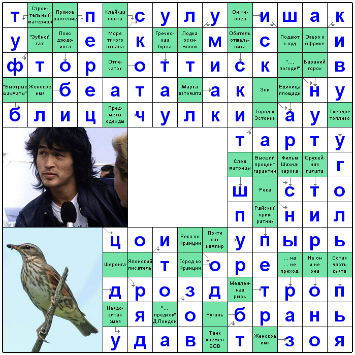 Распечатать сканворд