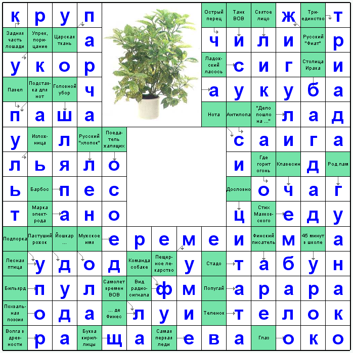 Распечатать сканворд