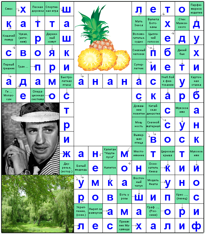 Распечатать сканворд